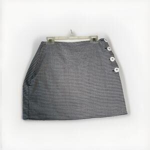 Urban Outfitters Black White Gingham Lined Mini Skirt XS